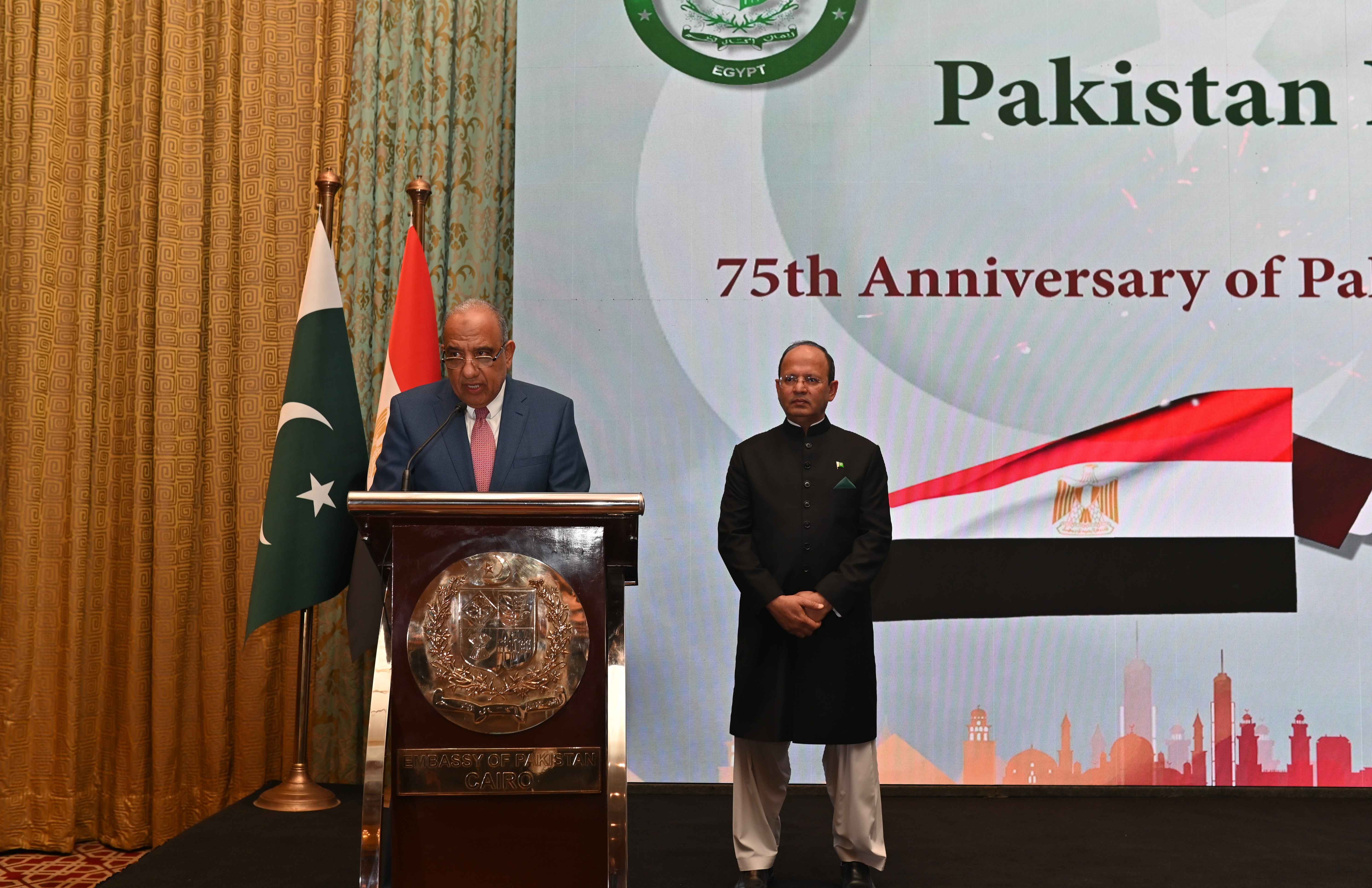 "عصمت" يشهد احتفالية العيد الوطني لباكستان ومرور 75 عاما على العلاقات